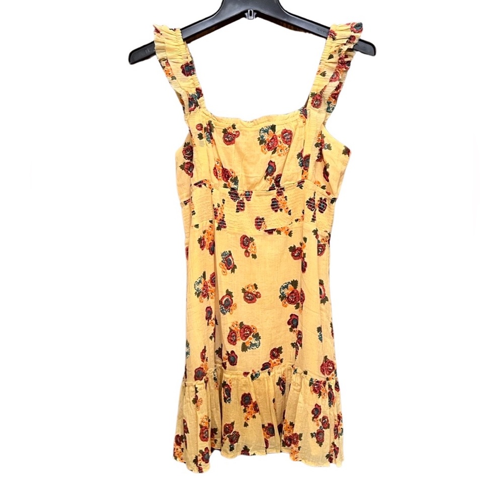 Urban Outfitters Beautiful Yellow Floral Mini Dress-Large. NWT